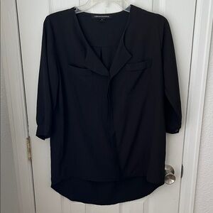 Forever Exchange Black Blouse with Pockets